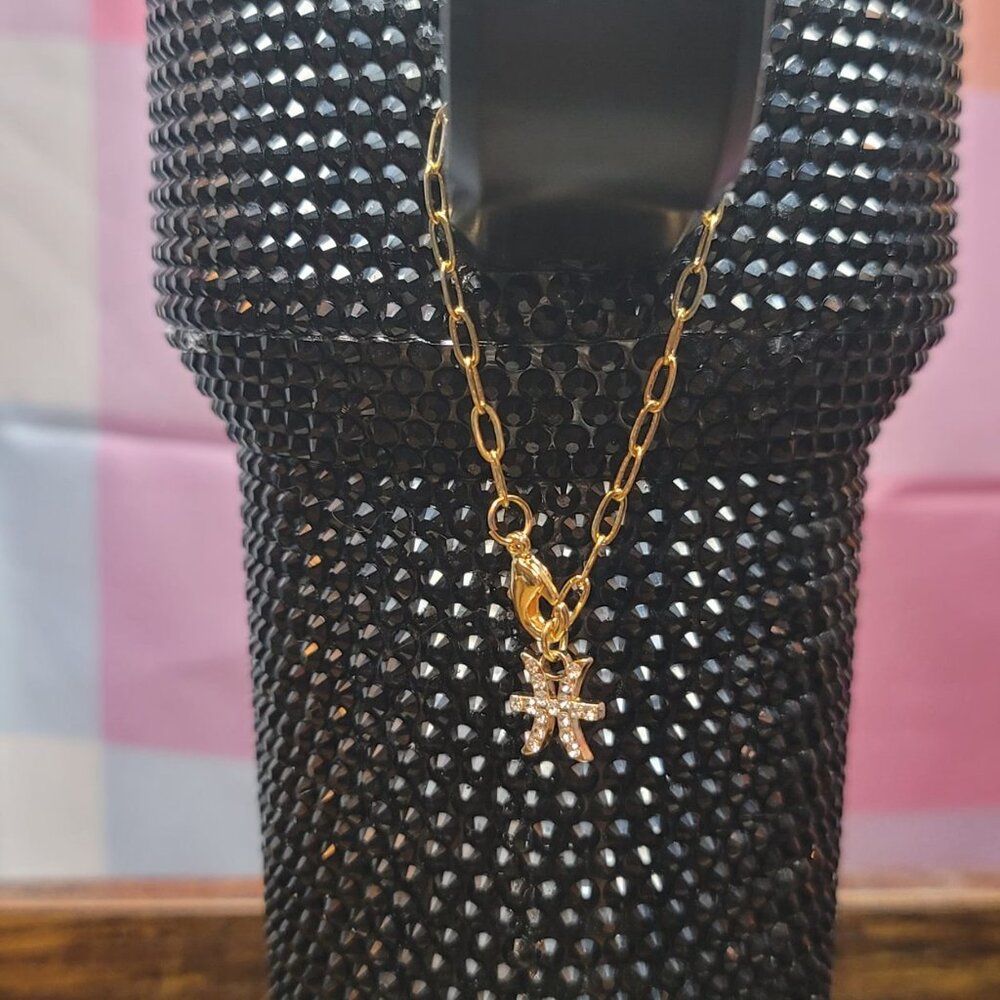 Pisces Zodiac Tumbler Charm - Picture 2 of 5